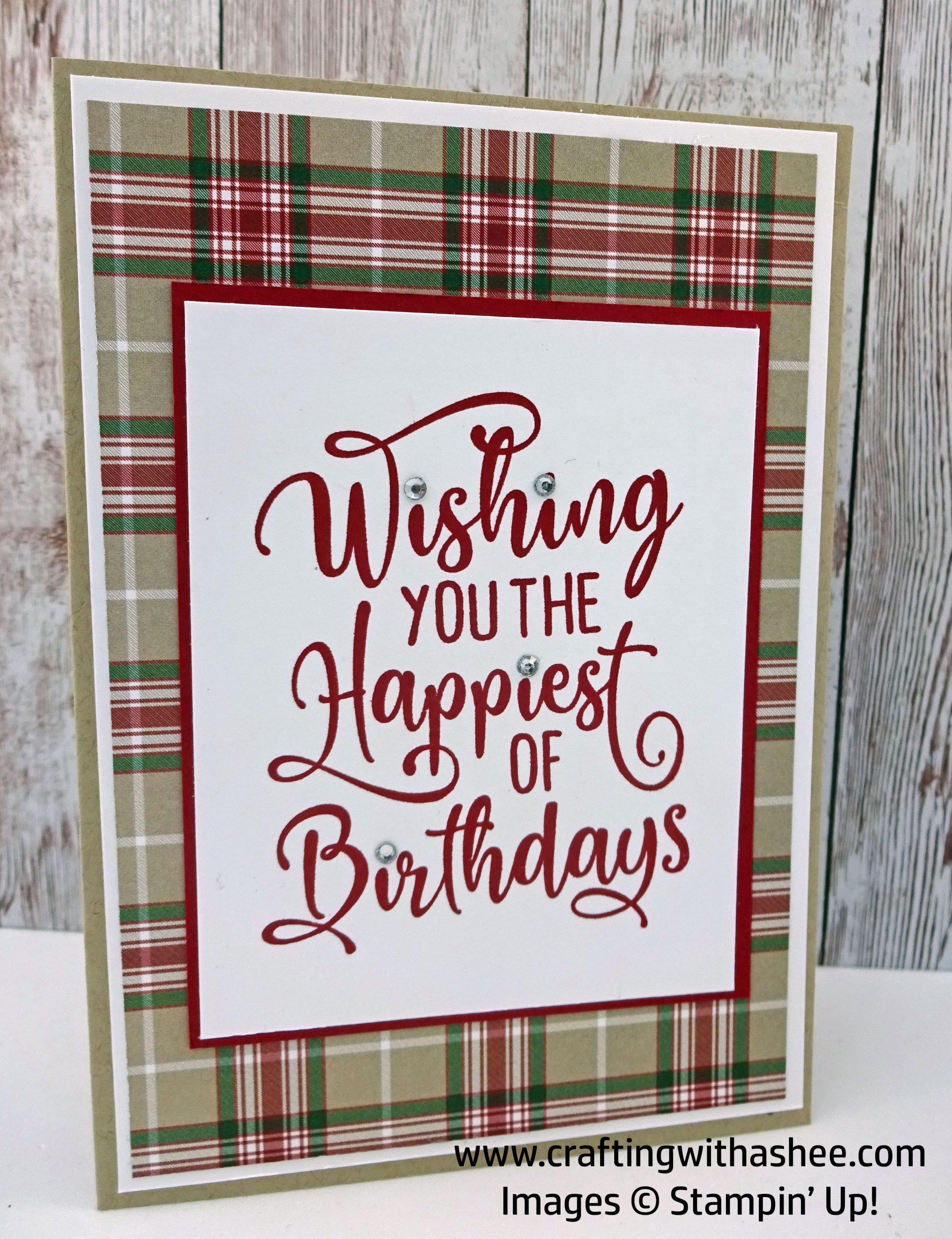 Plaid Birthday Card - Stampin' Up! – Crafting with Ashee