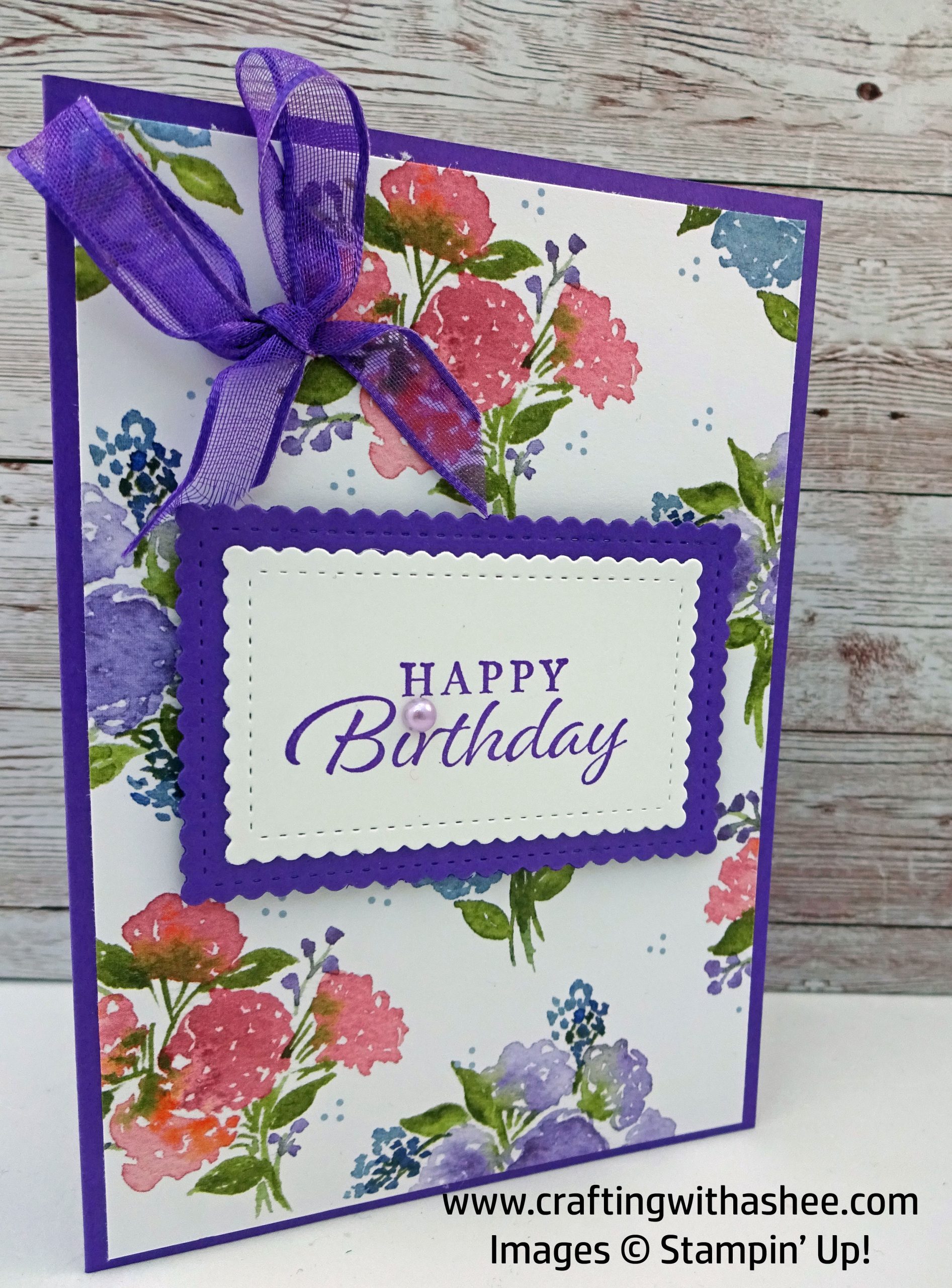 Making A Beautiful Birthday Card - Hydrangeas – Crafting With Ashee