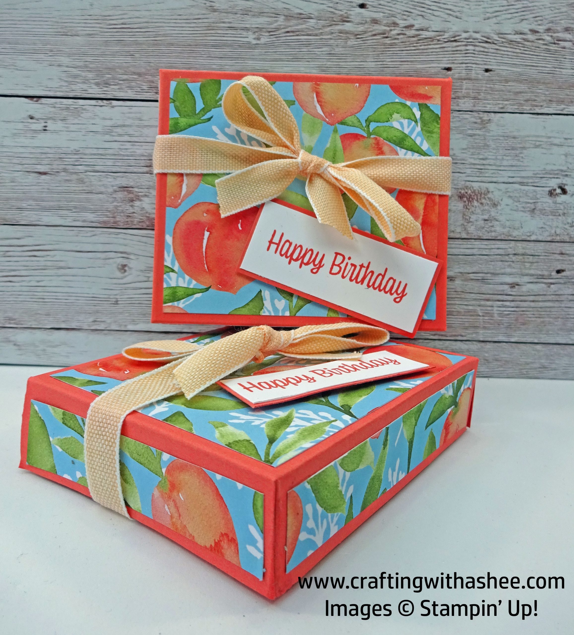 Sweet as a Peach - Gift Box for a Birthday Treat – Crafting with Ashee ...
