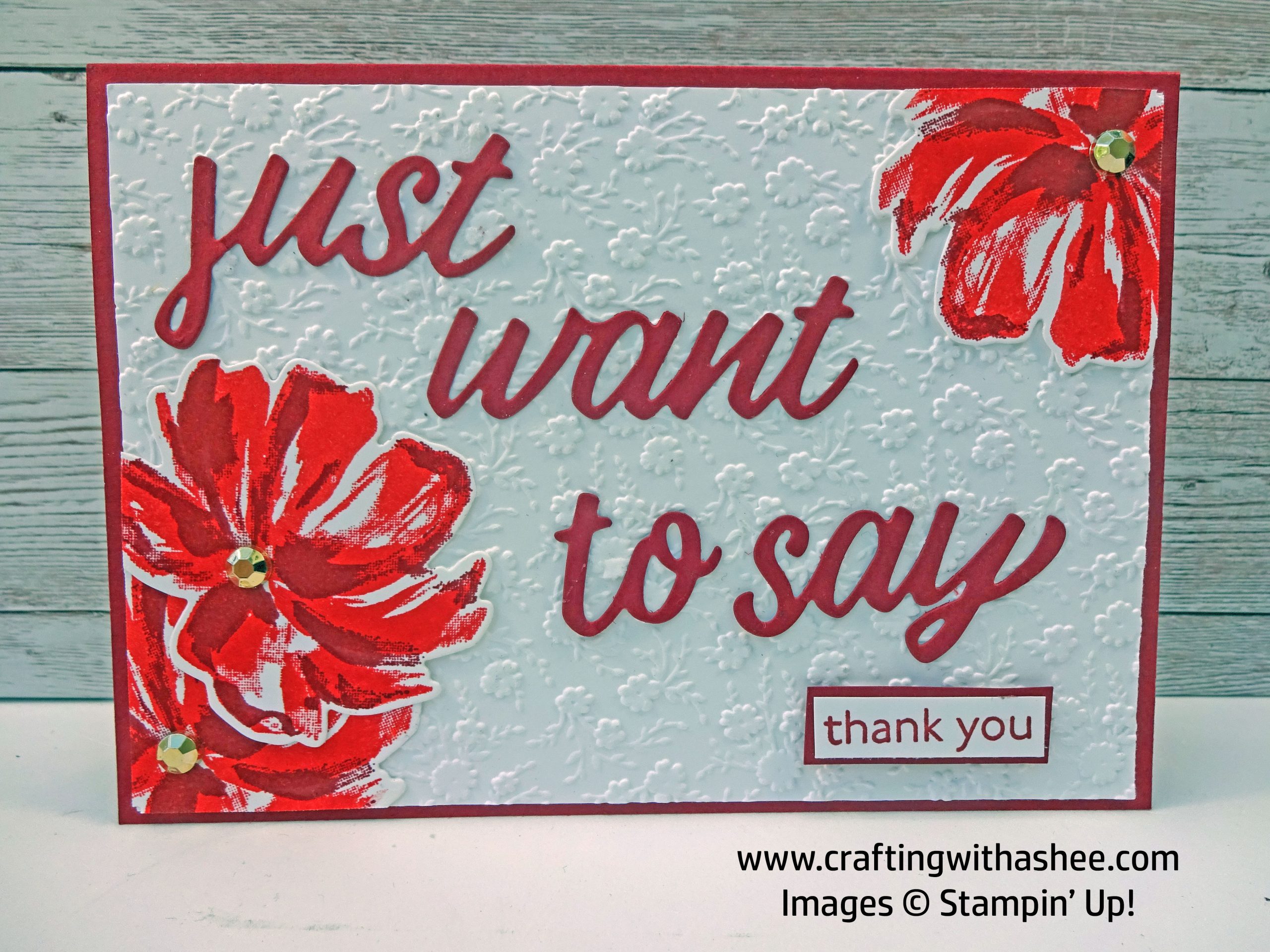 I Just Wanted to Say Thank You - Card - Art Gallery – Crafting with ...