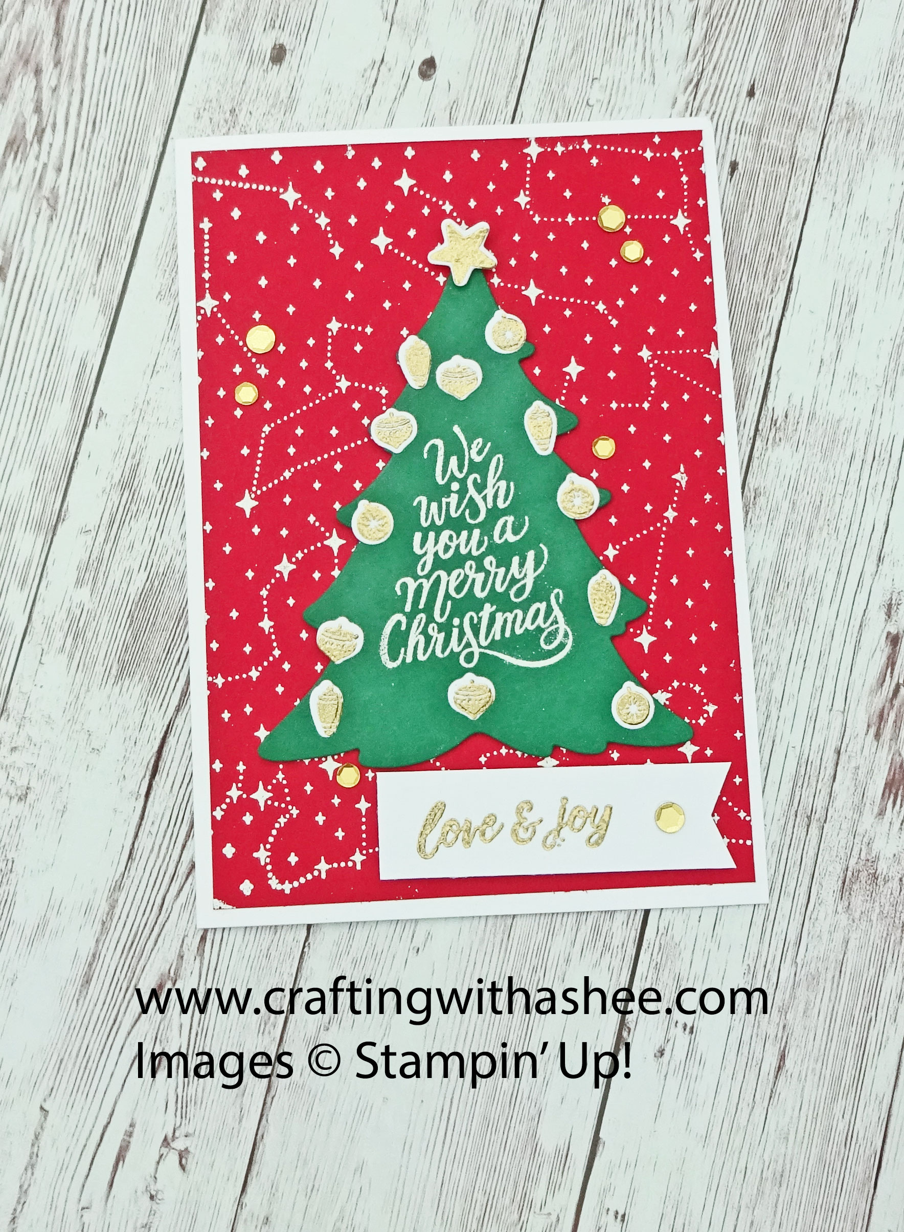 How to Make this Christmas Tree Heat Embossed Card – Crafting with ...