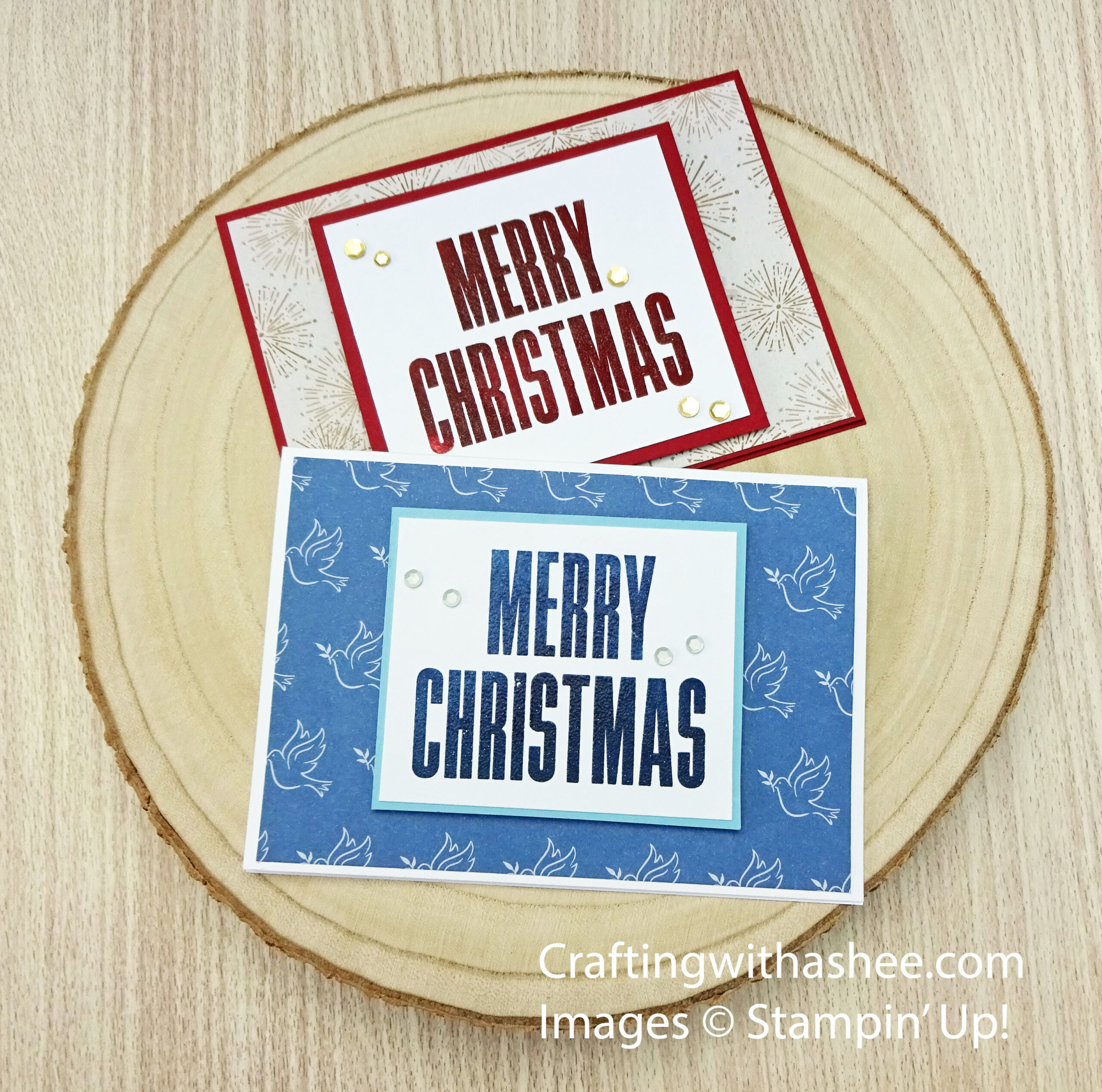 Easy Christmas Card - How to Heat Emboss with Stampin' Up! Inks ...