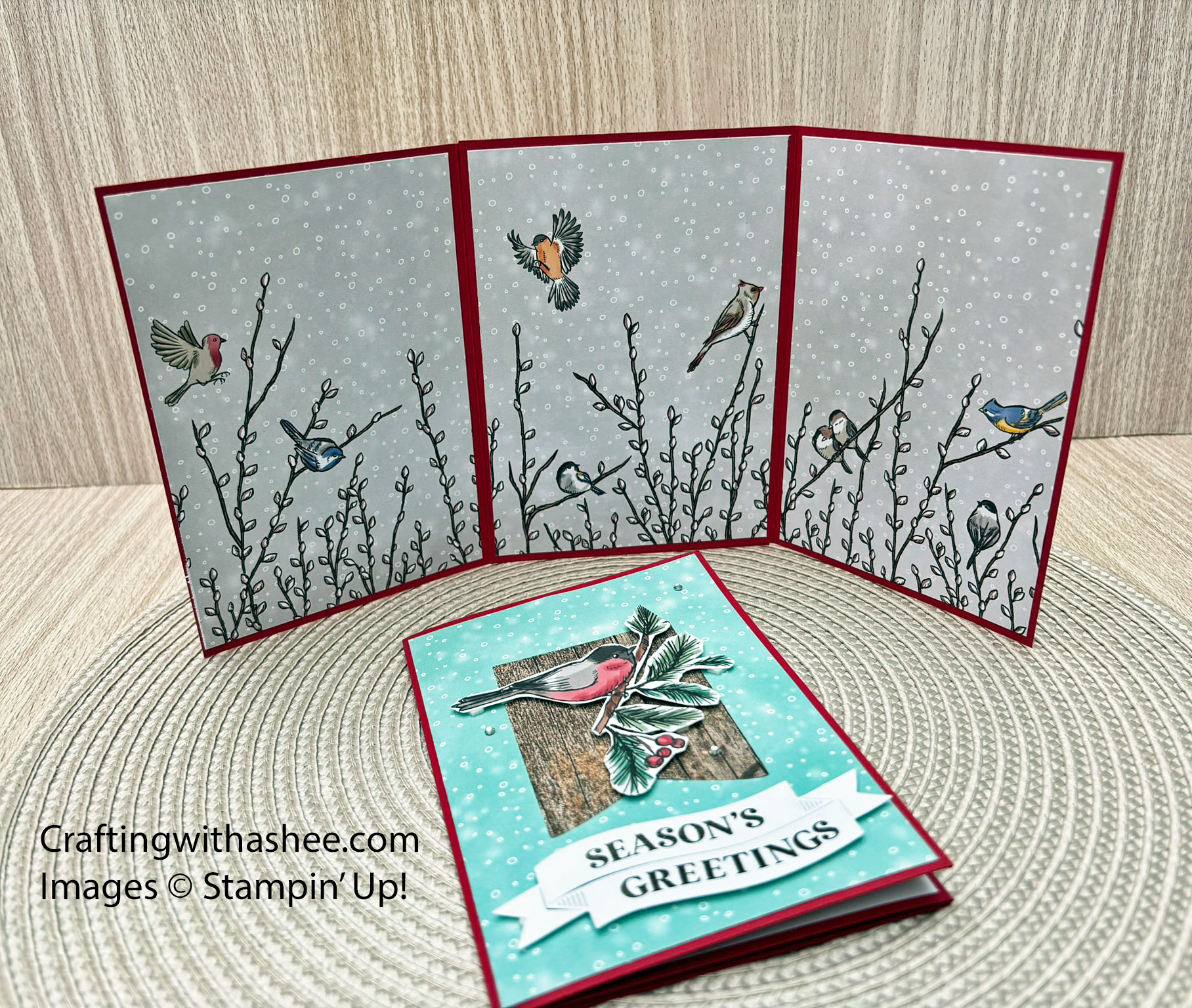 Must See - Stunning Tri Fold Christmas Card - Nests of Winter ...